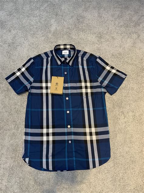 áo sơ mi tay ngắn burberry